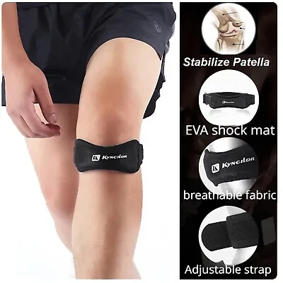 Patella Tendon Knee Strap Support Brace Magnetic Neoprene Arthritis Pain Relief • £4.25