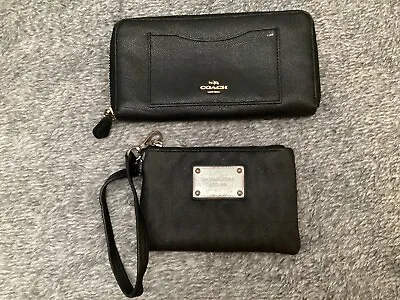 Michael Kors And Coach Black Wallets Women’s Lot Of 2 • $29.99