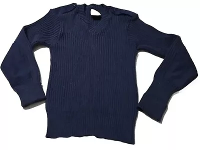 Blue Woolly Pully Wool Military Sweater 55037 Size 46 Brigade Quartermasters • $18.99