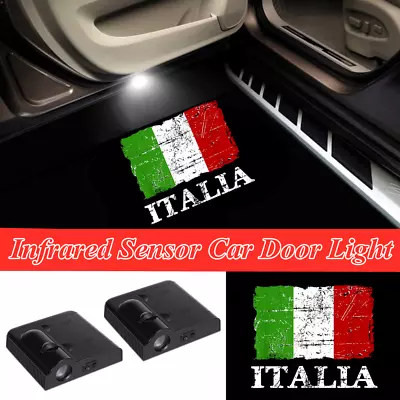 2x Car Door Welcome LED ITALIA FLAG Logo Laser Projector Ghost Shadow Light  • $18.04