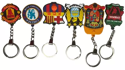 PVC FC Football Club Team Keyring Flag Car Key Chain For Men Gift Idea Key Ring • £8.50