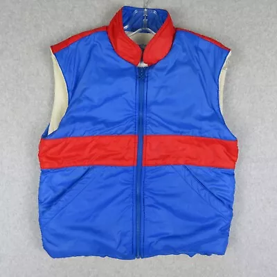 Op Ocean Pacific Ski Vest Mens Small Blue Full Zip Weather Wear Vintage 80's • $30