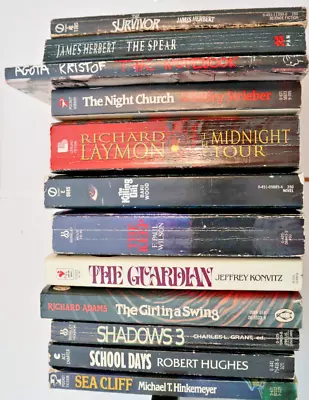 Lot #9  - *Paperbacks From Hell* Vintage Horror - 12 BOOKS (Laymon Herbert) • $72.70