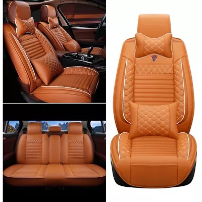 Car Seat Covers 5-Seats Set For Mercedes-Benz With Headrest  Cushion Orange 001 • $119