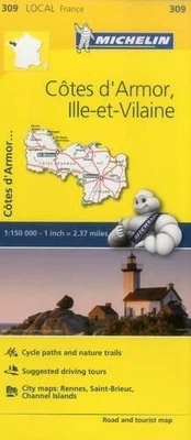 £2.35 • Buy Cotes-d'Armor, Ille-et-Vilaine - Michelin Local Map 309: Map (Mic... By Michelin