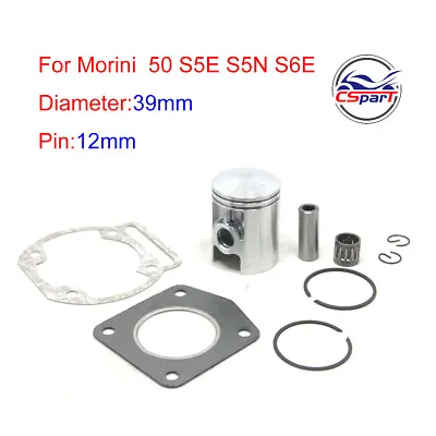 S6E 39mm Piston For Malaguiti Husky Boy Grizzly LEM 50CC Franco Morini • $75