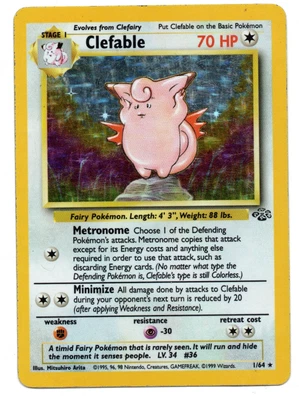 $7.93 • Buy Clefable - Jungle - 1/64 - Rare Holo - Pokemon Card - Heavily Played / Damaged