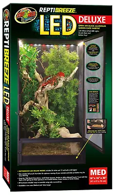 $199.99 • Buy Zoo Med ReptiBreeze LED Deluxe Screen Cage Black, 1ea/MD