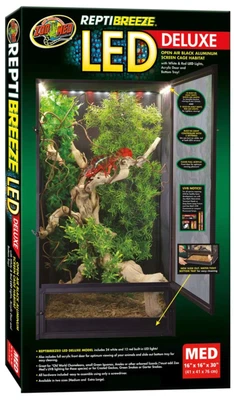$199.99 • Buy Zoo Med ReptiBreeze LED Deluxe Screen Cage Black, 1ea/MD