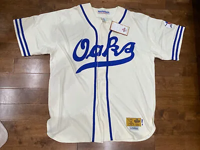 Ebbets Field Flannels Cooperstown Collection Oakland Oaks Jersey XL Cream Royal • $175