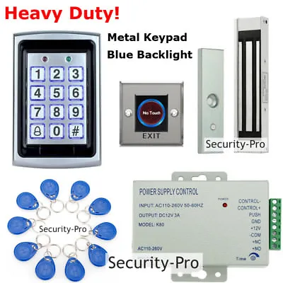 UK RFID Card+Password Door Access Control System+Door Magnetic Lock+IR Exit • £182