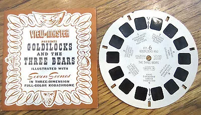 View Master Vintage Sawyer'S Inc View-Master Reel Goldilocks And The Three Bears • $7.99