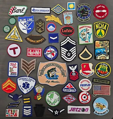 Travel Military Fire Police Camp Hike Assorted B Lot Of 50 Different Patches • $49.95