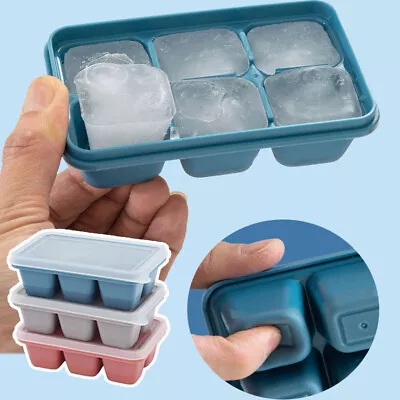 Ice Cube Maker Molds 6 Grids Mini Small Trays Silicone Bar Whiskey Cocktails New • $3.15