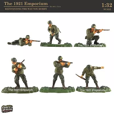 ☆ 1:32 Scale Unimax Toys Forces Of Valor WWII US Army Airborne Inf. 6 Figure Set • $44.99