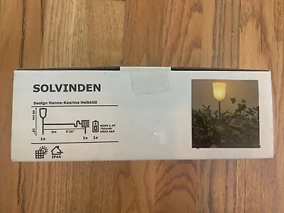 Ikea SOLVINDEN Led Solar Powered 18” Outdoor Light 104.517.04 NEW • $24.95