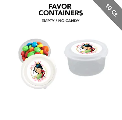 10 Mulan Princess Chinese Party Favor Candy Containers 2.3oz Fillable  • $10.25