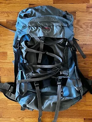 Osprey Ariel 65 Light Blue Backpacking Pack Hiking Camping Clean Condition! • $115