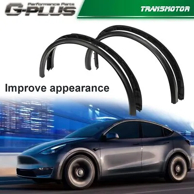 4Pc Wide Body Fender Flare Wheel Arch Cover Trim Fit For 2020-23 Tesla Model Y • $105.27