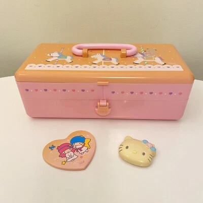 $22.23 • Buy Vintage Sanrio Lot • Jewelry Box Tweedle Dee Bear Little Twin Stars Mirror As Is