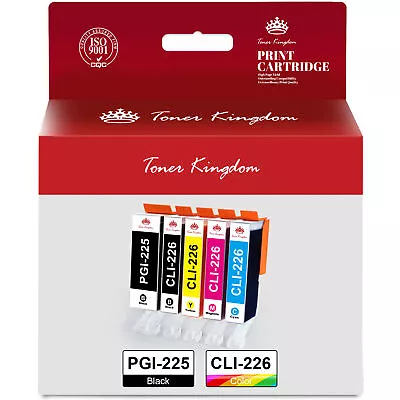 5PK NEW PGI-225 BCMY Ink Cartridges For Canon MG5120 MG5220 MG5320 Printers • $6.99