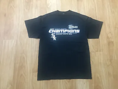 £19.99 • Buy Vintage Chicago White Sox Cotton T Tee Shirt Large Black Champions 2005