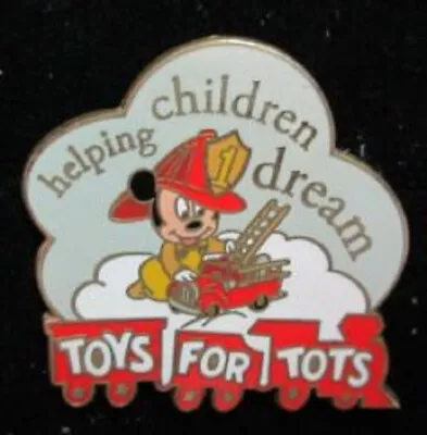 Disney Occupations Baby Mickey Mouse Fireman And Fire Truck Toys For Tots Pin • $13.54