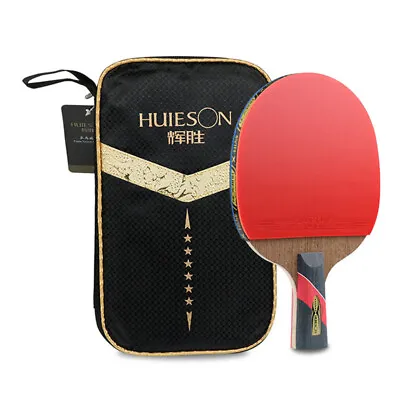 $29.94 • Buy 6 Star Carbon Fiber Single Table Tennis Racket Ping Pong Paddle Racket Case Set