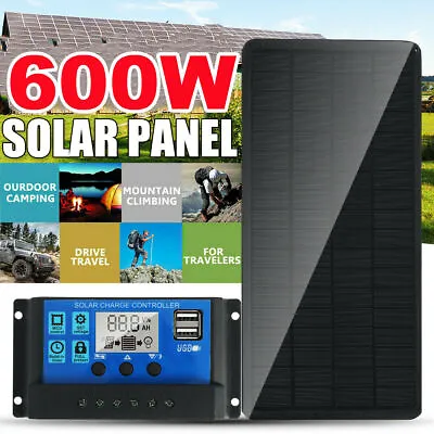 600w Solar Panel Kit 18V Battery Charger Controller For RV Trailer Camper Van • £39.16