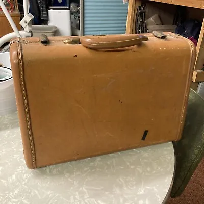 Vintage MidCentury Mod Samsonite HTF Size Rectangular Brown Carry On Train Case • $12.50