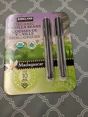 Kirkland Signature Organic Vanilla Beans 10ct Product Of Madagascar EXP 06/2024 • $20