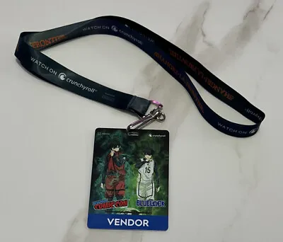 NYC New York COMIC CON 2023 Bluelock Vendor Credentials Passes Lanyard Blue Lock • $29.99