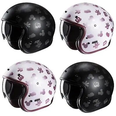 HJC V31 Disney Mickey Mouse Open Face Motorcycle Helmet Retro Fibreglass Scooter • £219.99