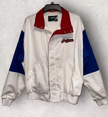 Vintage Cleveland Indians Jacket - Dunbrooke - Made In USA - Men’s Large - RARE • $34.96