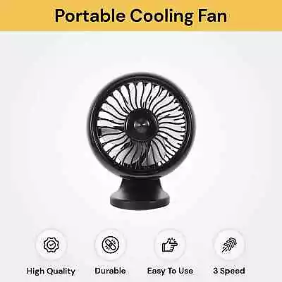 3 Speed Super Suction Car Fan Mini Van Home Cooler Cooling Portable USB Desk Fan • $22.99