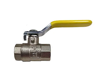 £7.29 • Buy 1/4  BSP Lever Ball Valve FxF Gas Isolation Valve With Yellow Handle