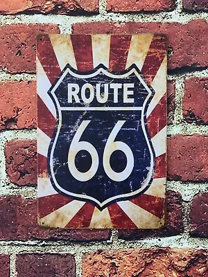 Route 66 USA Highway Mother Road Garage Workshop Metal Plaque Sign Large 12 X 8  • £5.74