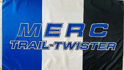 MERC MERCURY TRAIL TWISTER SNOWMOBILES 3x5ft FLAG BANNER MAN CAVE GARAGE • $18.17