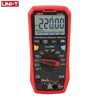 £110.39 • Buy UNI-T T-RMS Digital Multimeter NCV AC DC Voltmeter Ammeter LPF Cap Freq Test USB