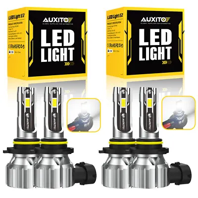 4X AUXITO 9005 9006 LED Headlight Kit Bulbs High Low Beam White 80000LM EOA • $34.19