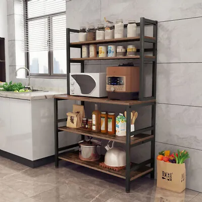 Tribesigns 5-Tier Kitchen Bakers Rack With Hutch Industrial Microwave Oven Stand • $128.24