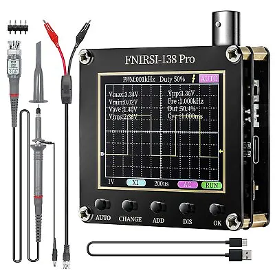 138PRO Digital Handheld Oscilloscope 2.5MSa/s Analog Bandwidth + Prpbe 80khz Pwm • £29.99