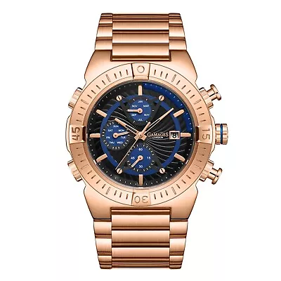 Mens Automatic Watch Rose Gold Sports Pacer Rose Gold Steel Bracelet GAMAGES • £59.99