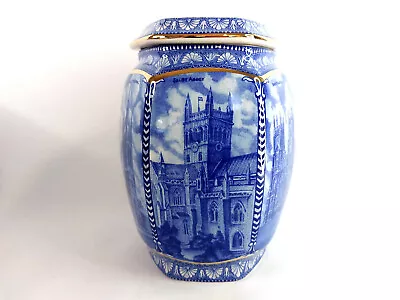 Ringtons By Wade Ceramics  Boxed Cathedral Hexagonal Blue/White Lidded Jar • £5.99