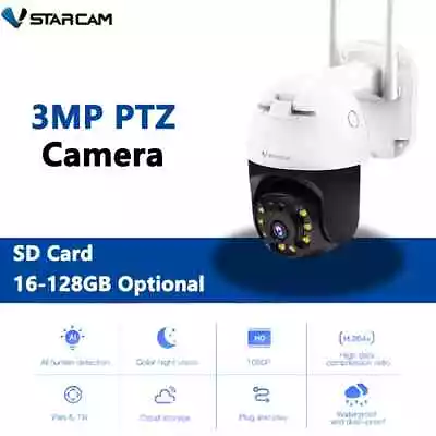 3MP HD 1080P Wifi IP Camera Security Camera PTZ Outdoor Waterproof Vstarcam • $59.99