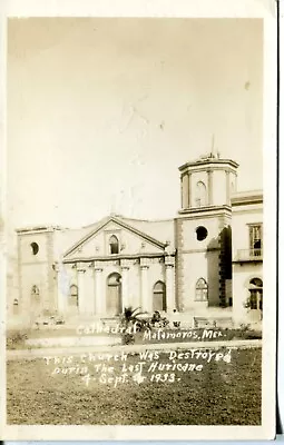 Mexico Matamoros - Cathedral Damaged By 4 Sep 1933 Hurricane Real Photo Postcard • $8.98