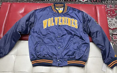 STARTER Michigan Wolverines Satin Varsity Jacket - New With Tag • $100