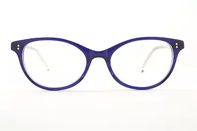 Authentic Morgenthal Frederics CHARLIZE 450 51mm Blue Crystal Cat Eye Japan • $295