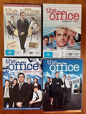The Office US Season 1 To 4 - Brilliant Comedy Series - Steve Carell - R4 & 1 • $12.95