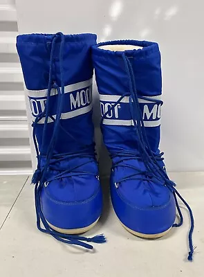 MOON BOOTS - Blue Nylon - US 9/10.5 EU 42/44 Unisex • $75